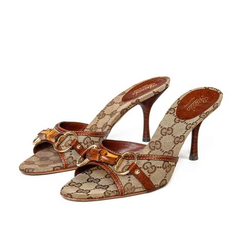 gucci bamboo horsebit clog|gucci horsebit sandals heels.